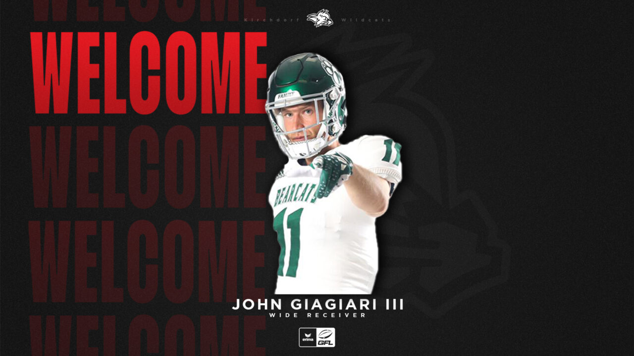 Kirchdorf Wildcats verpflichten vierten Import: Wide Receiver  John Giagiari III